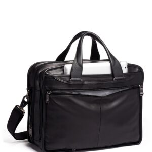 American Expandable Organizer Leather Laptop Bag