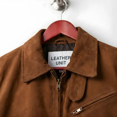Men's Mocha Brown Suede Leather Bomber Jacket – Leather Unit