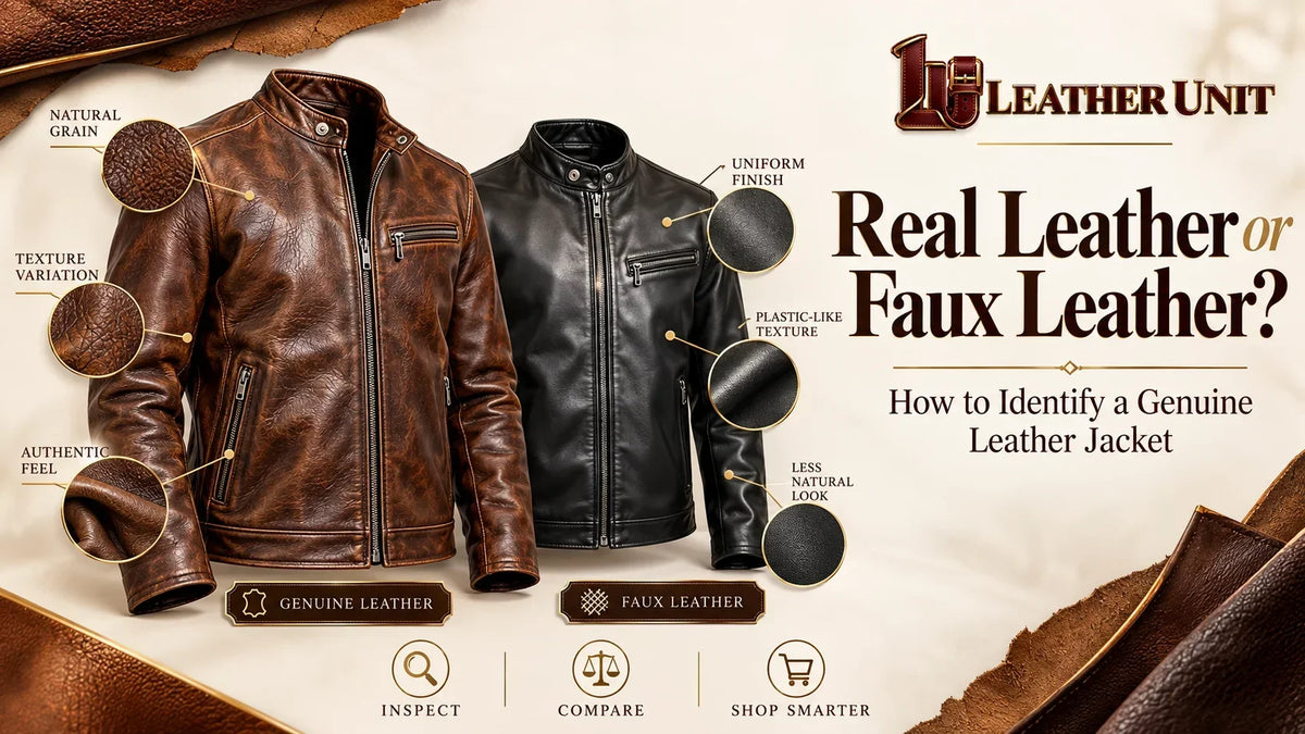 How to tell if a leather jacket is real - genuine vs faux leather guide
