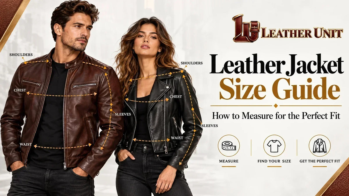 Leather jacket size guide for men and women by Leather Unit