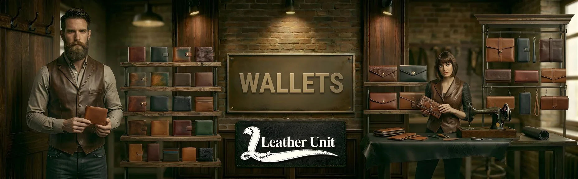 Premium leather wallets for men and women by Leather Unit in genuine leather featuring durable, sleek, and timeless everyday carry design