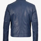 Men’s Blue Biker Style Leather Jacket