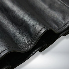 Men's Gothic Black Leather Utility Kilt with Chains – Leather Unit