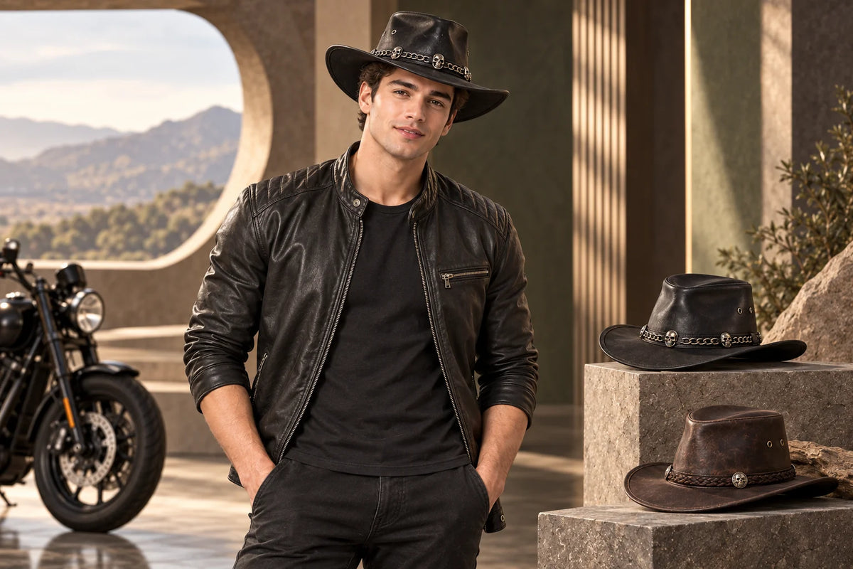 Leather Caps & Hats